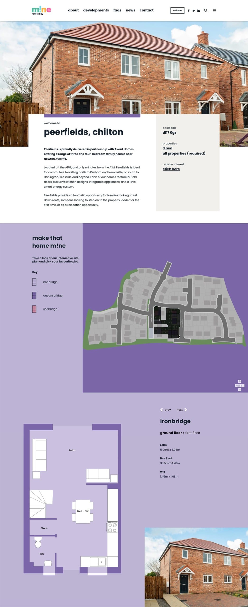 Mine Housing, Single Property bespoke WordPress web development