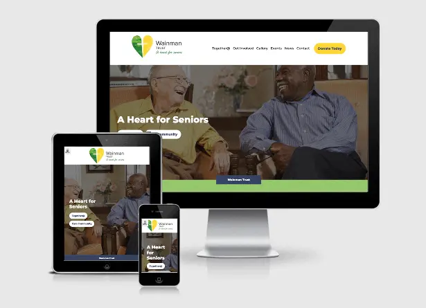 Wainman Trust charity, bespoke web design, WordPress Gutenberg theme