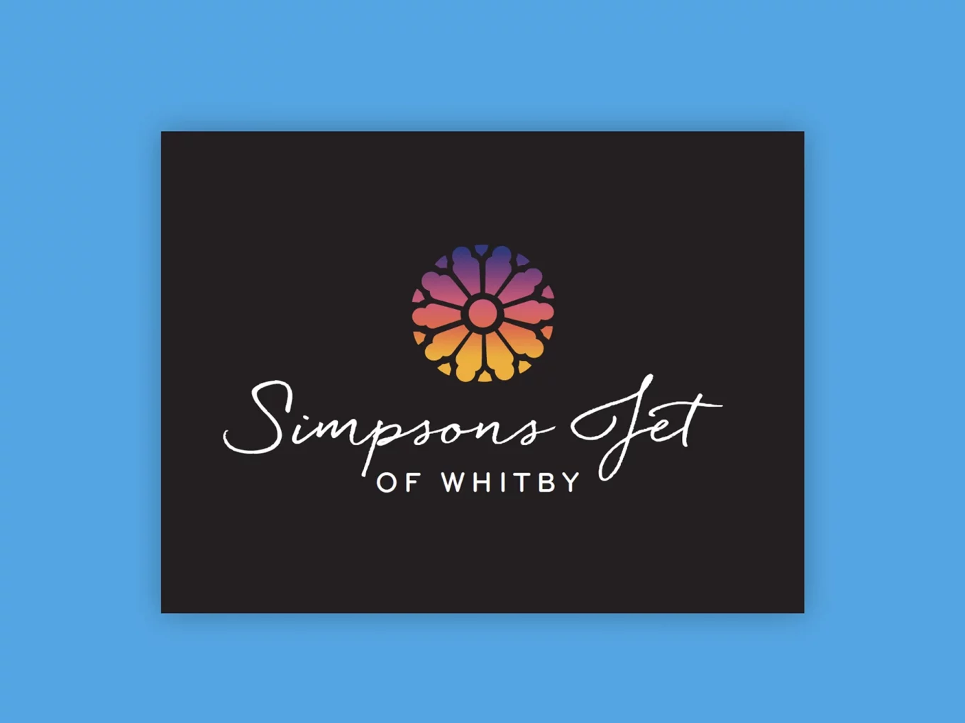 Simpsons Jet Of Whitby logo designed by Blueocto Ltd